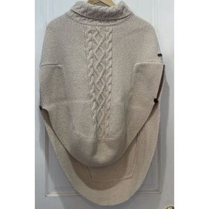 Star Clippers Monte Carlo Beige Turtleneck Cape Sweater Size M